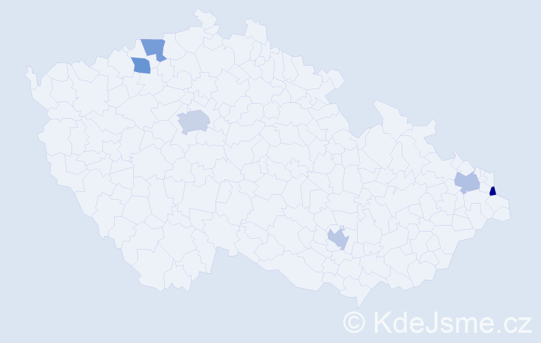 Jméno: 'Asma', počet výskytů 7 v celé ČR