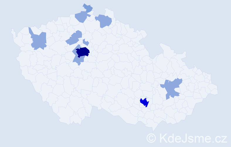 Jméno: 'Mai', počet výskytů 25 v celé ČR