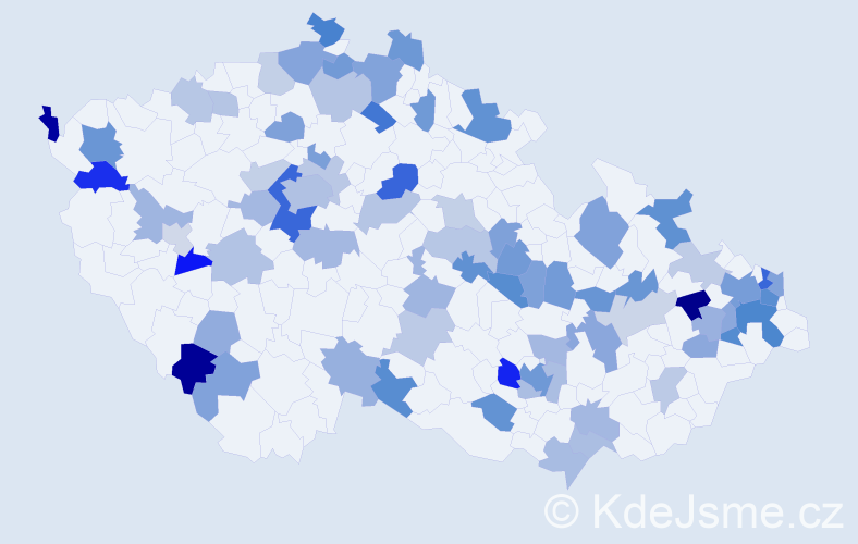 Jméno: 'Damien', počet výskytů 125 v celé ČR