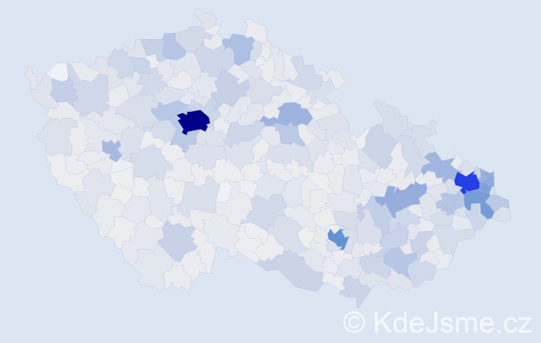 Jméno: 'Taťána', počet výskytů 4869 v celé ČR