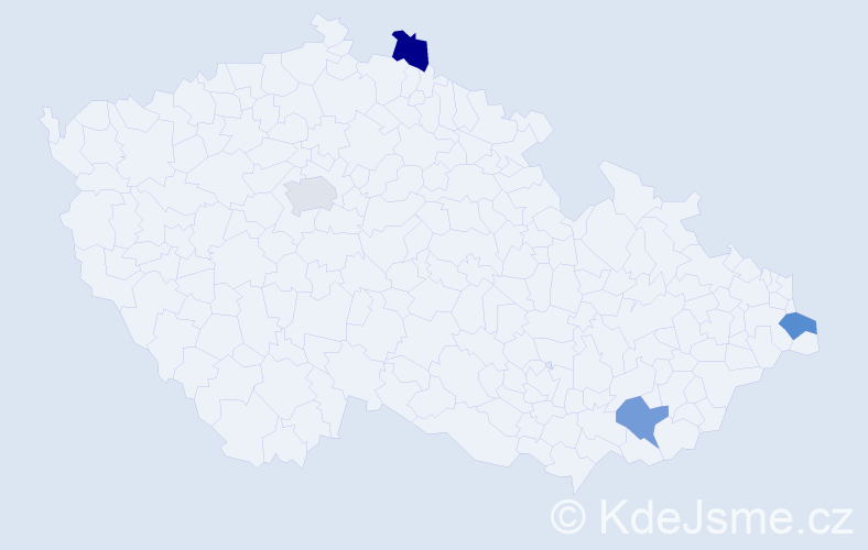 Jméno: 'Venuša', počet výskytů 4 v celé ČR