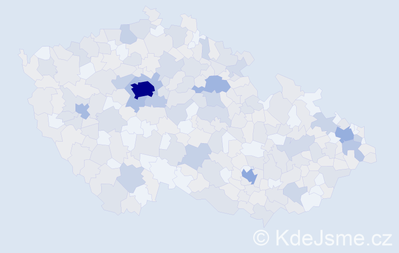 Jméno: 'Evelína', počet výskytů 681 v celé ČR