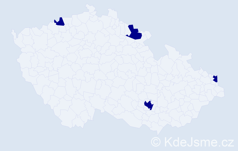 Jméno: 'Lazo', počet výskytů 4 v celé ČR