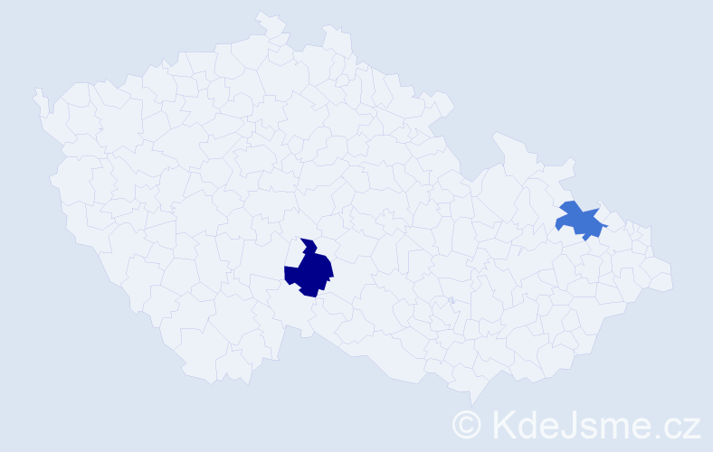 Jméno: 'Phuc', počet výskytů 2 v celé ČR