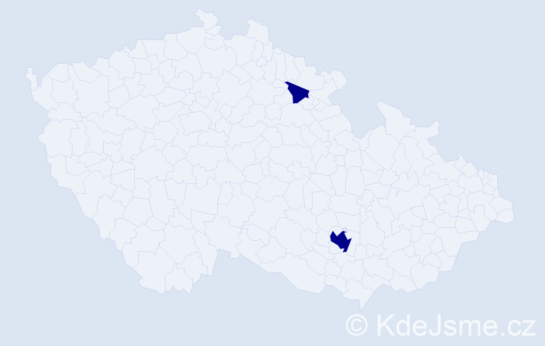 Jméno: 'Stergios', počet výskytů 2 v celé ČR