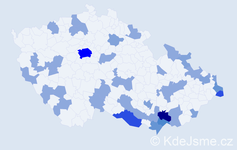 Jméno: 'Teresie', počet výskytů 83 v celé ČR