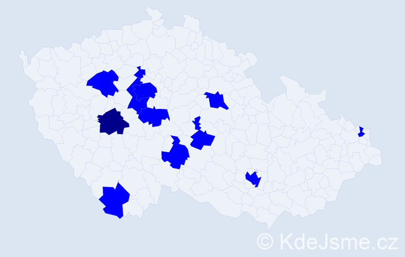 Jméno: 'Ildiko', počet výskytů 13 v celé ČR