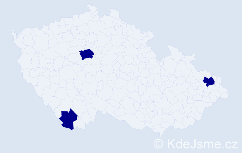 Jméno: 'Dod', počet výskytů 3 v celé ČR