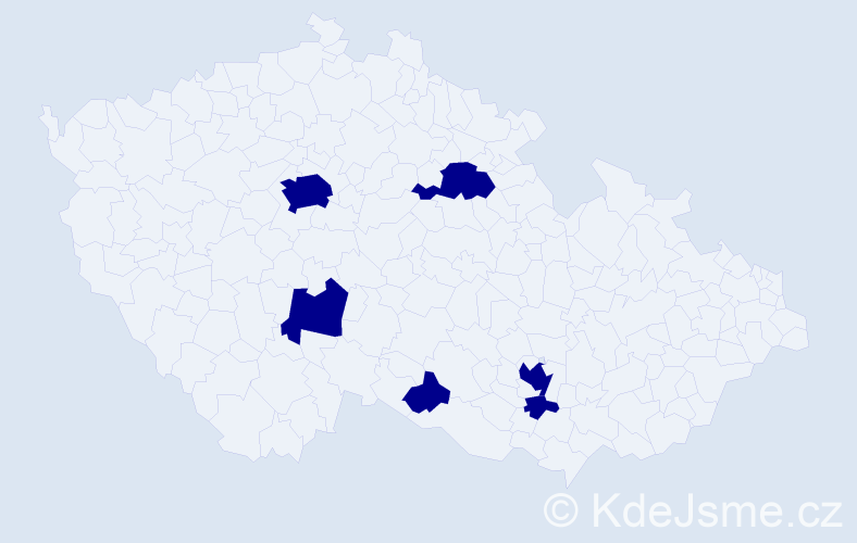Jméno: 'Sergij', počet výskytů 6 v celé ČR