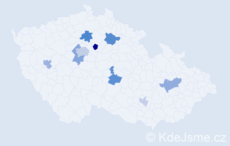 Jméno: 'Yulian', počet výskytů 11 v celé ČR