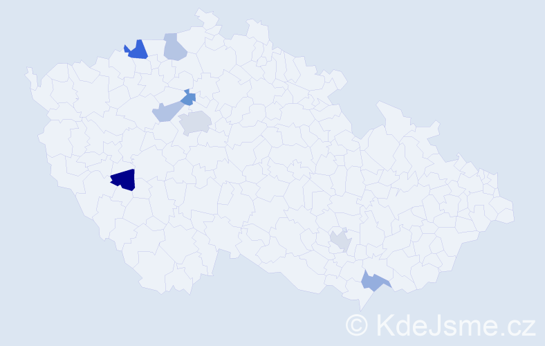 Jméno: 'Ionel', počet výskytů 11 v celé ČR