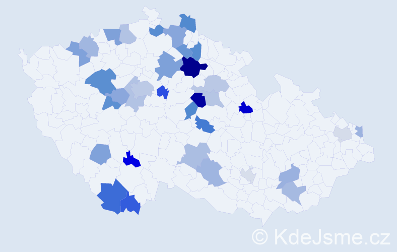 Jméno: 'Rozárka', počet výskytů 49 v celé ČR