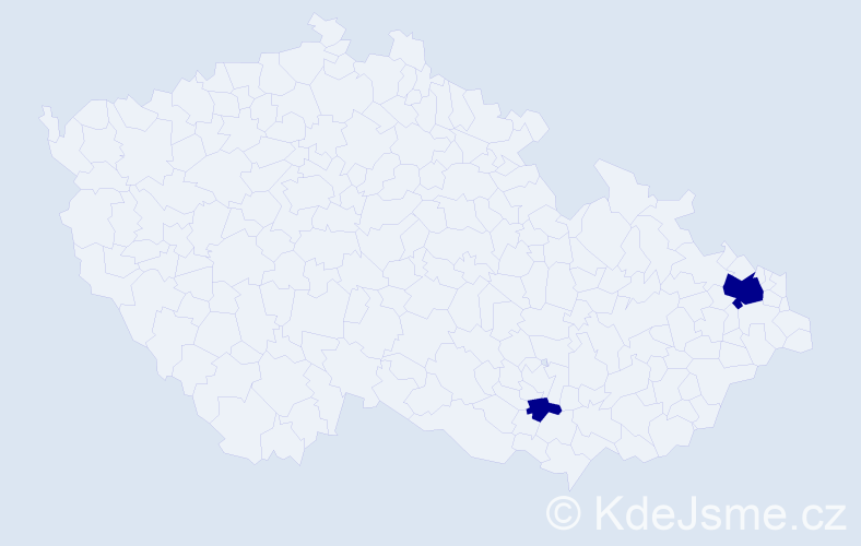 Jméno: 'Van Kham', počet výskytů 2 v celé ČR
