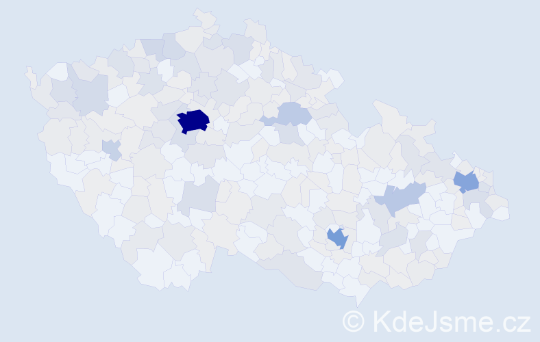 Jméno: 'Ilja', počet výskytů 632 v celé ČR