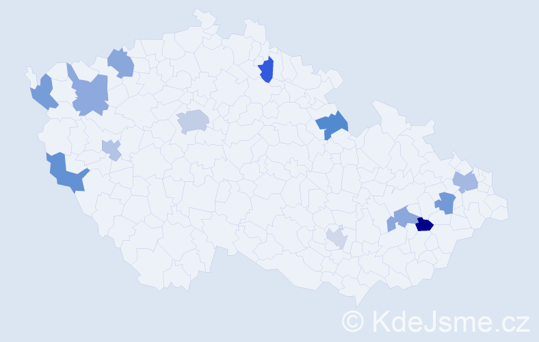 Jméno: 'My Linh', počet výskytů 17 v celé ČR