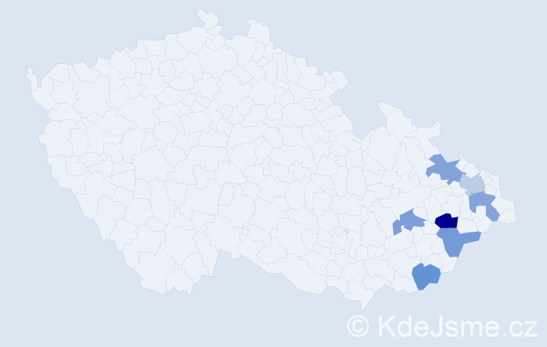 Jméno: 'Svatomil', počet výskytů 8 v celé ČR