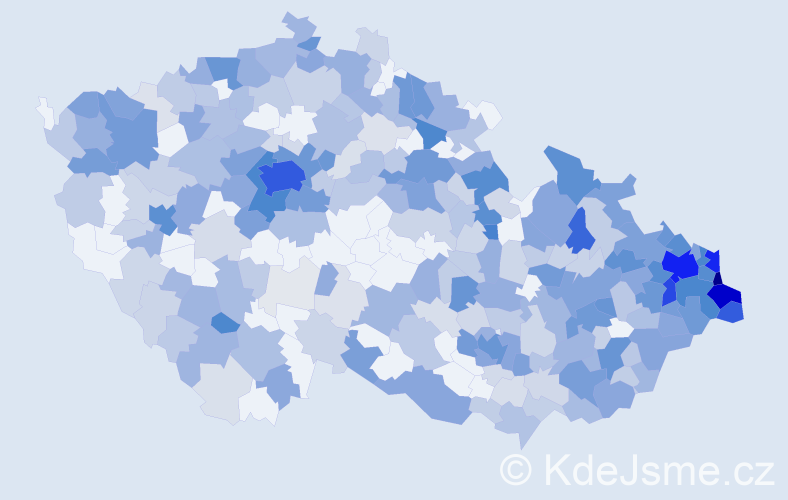 Jméno: 'Alan', počet výskytů 1148 v celé ČR