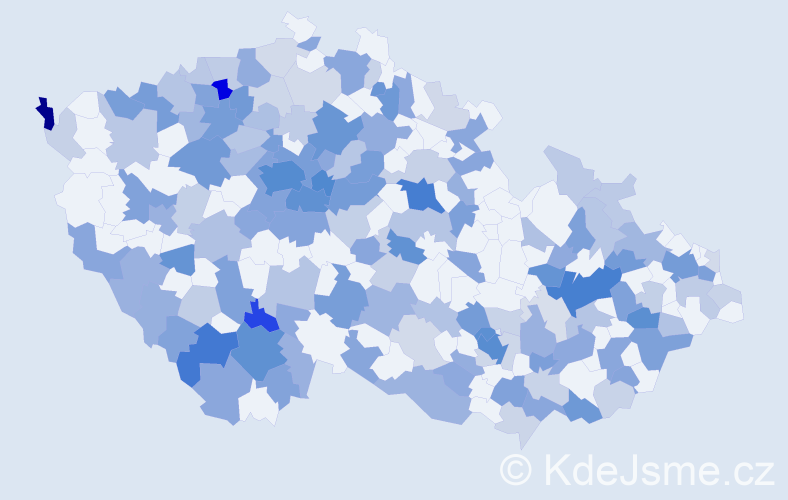 Jméno: 'Adina', počet výskytů 370 v celé ČR