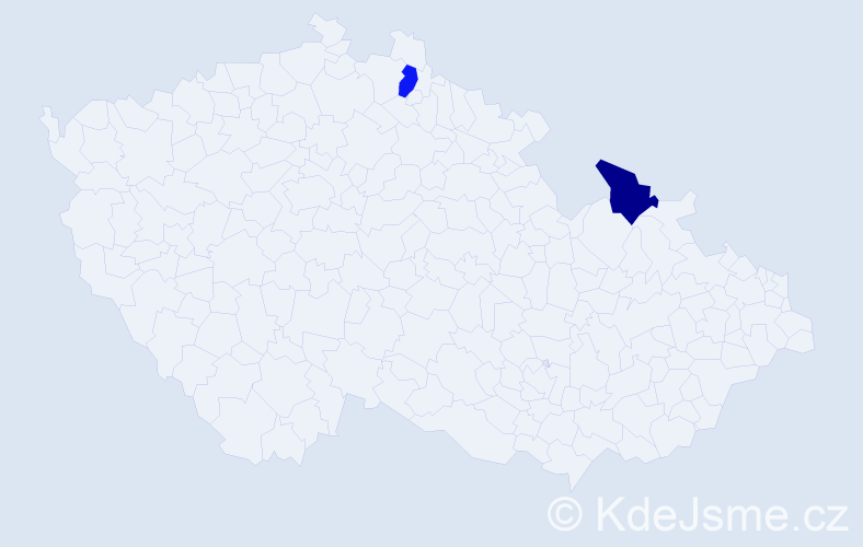 Jméno: 'Mile', počet výskytů 2 v celé ČR