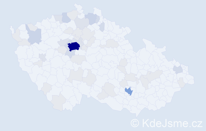 Jméno: 'Semen', počet výskytů 127 v celé ČR