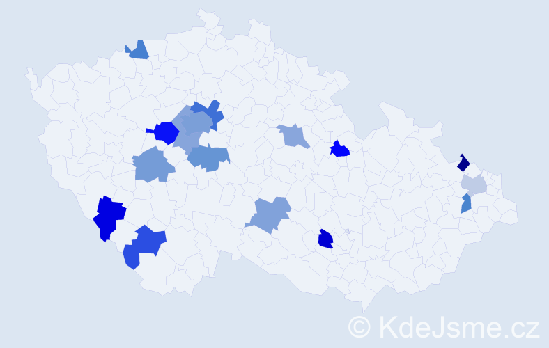Jméno: 'František Jan', počet výskytů 26 v celé ČR