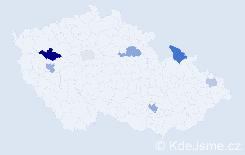 Jméno: 'Darin', počet výskytů 8 v celé ČR