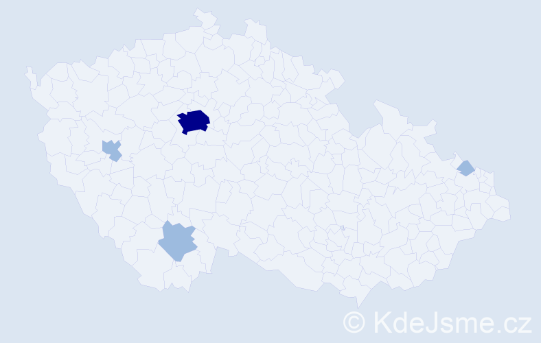 Jméno: 'Alexandar', počet výskytů 7 v celé ČR