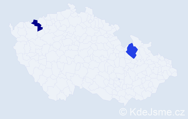 Jméno: 'Mirek Jan', počet výskytů 2 v celé ČR