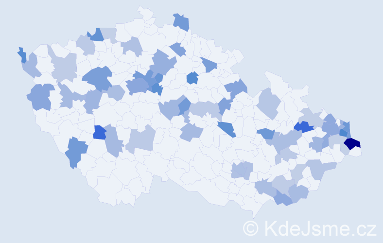 Jméno: 'Rút', počet výskytů 98 v celé ČR