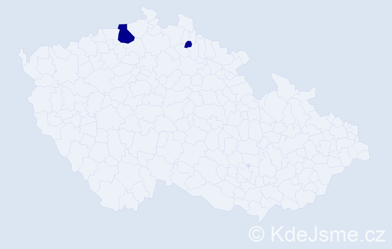 Jméno: 'Sigrun', počet výskytů 2 v celé ČR