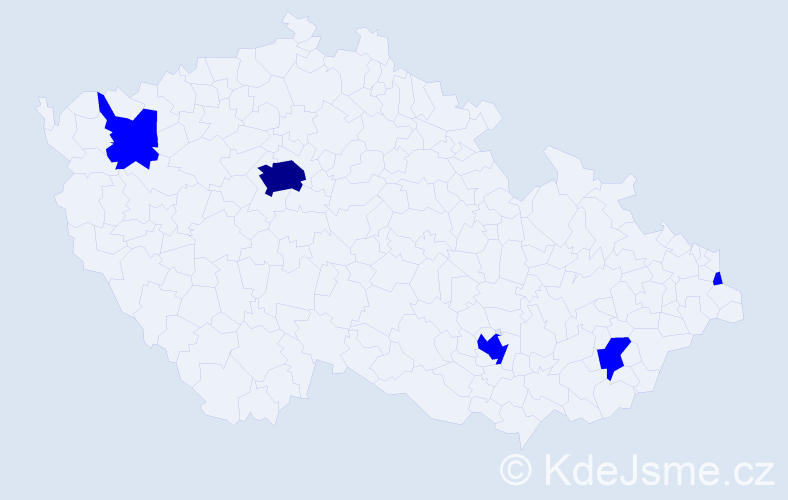 Jméno: 'Adam Gabriel', počet výskytů 6 v celé ČR
