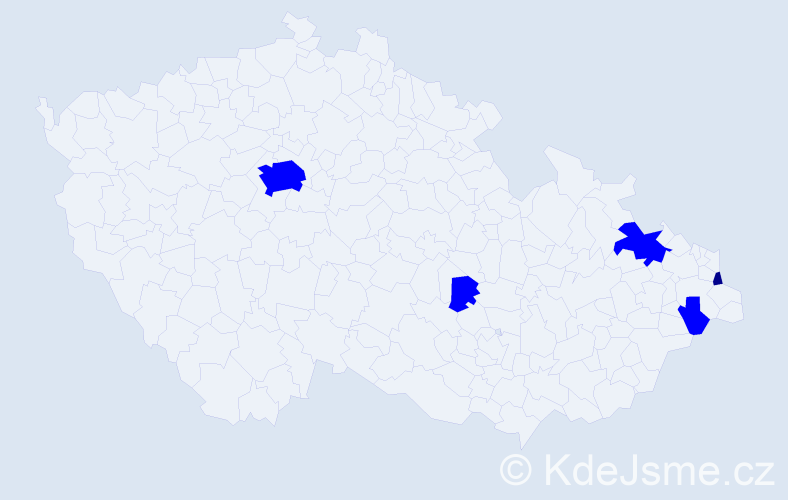Jméno: 'Nátan', počet výskytů 6 v celé ČR