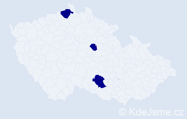 Jméno: 'Thi Que Anh', počet výskytů 3 v celé ČR