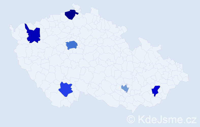Jméno: 'Olessya', počet výskytů 10 v celé ČR