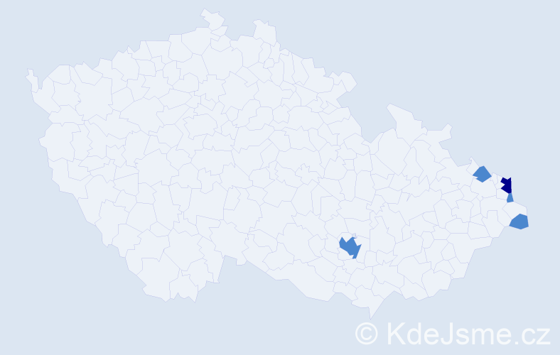 Jméno: 'Przemysław', počet výskytů 7 v celé ČR