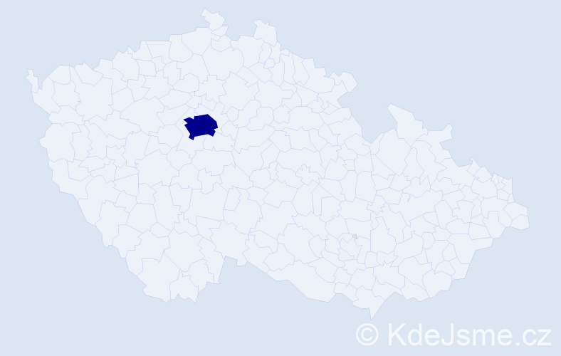 Jméno: 'Kryštof Nikola', počet výskytů 1 v celé ČR
