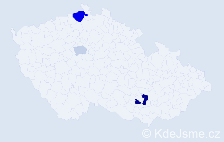 Jméno: 'Divna', počet výskytů 3 v celé ČR