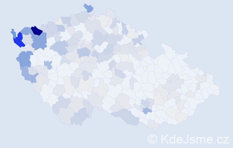 Jméno: 'Tuan', počet výskytů 532 v celé ČR