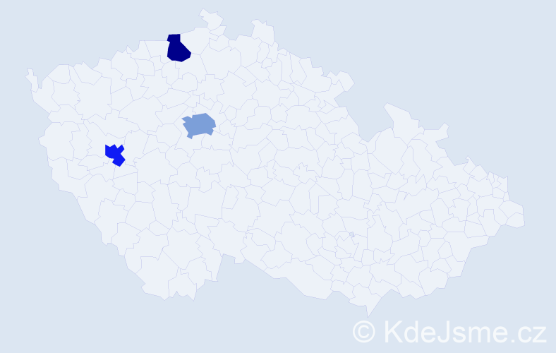 Jméno: 'Heorhii', počet výskytů 4 v celé ČR