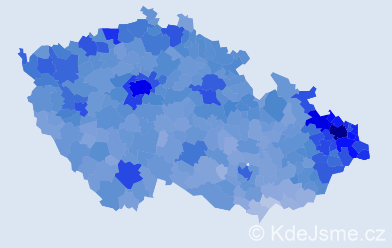 Jméno: 'Daniel', počet výskytů 55860 v celé ČR