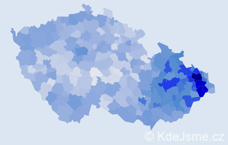 Jméno: 'Karla', počet výskytů 7586 v celé ČR