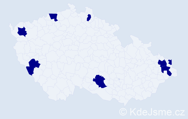 Jméno: 'Alfréda', počet výskytů 8 v celé ČR