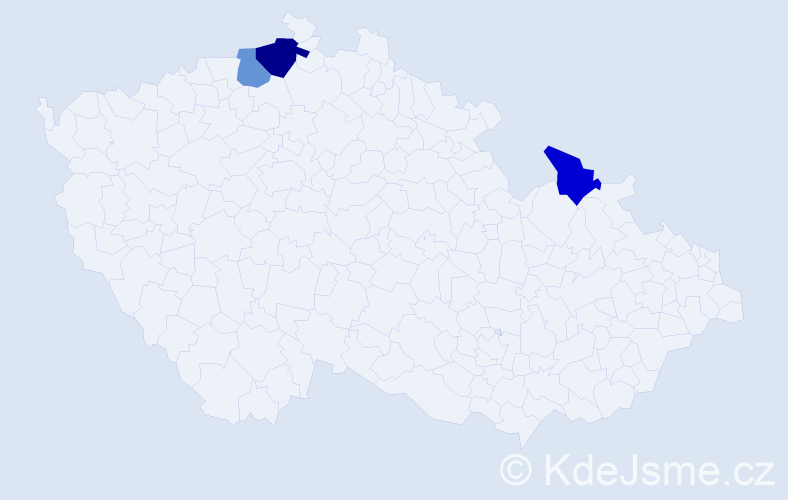Jméno: 'Klaus-Dieter', počet výskytů 4 v celé ČR