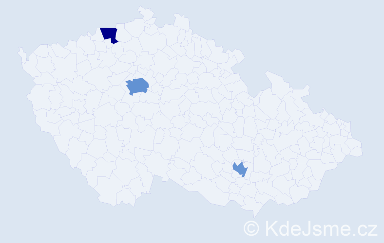 Jméno: 'Yusup', počet výskytů 5 v celé ČR