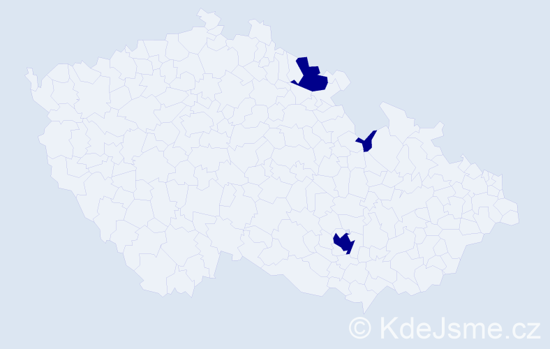 Jméno: 'James Christopher', počet výskytů 3 v celé ČR