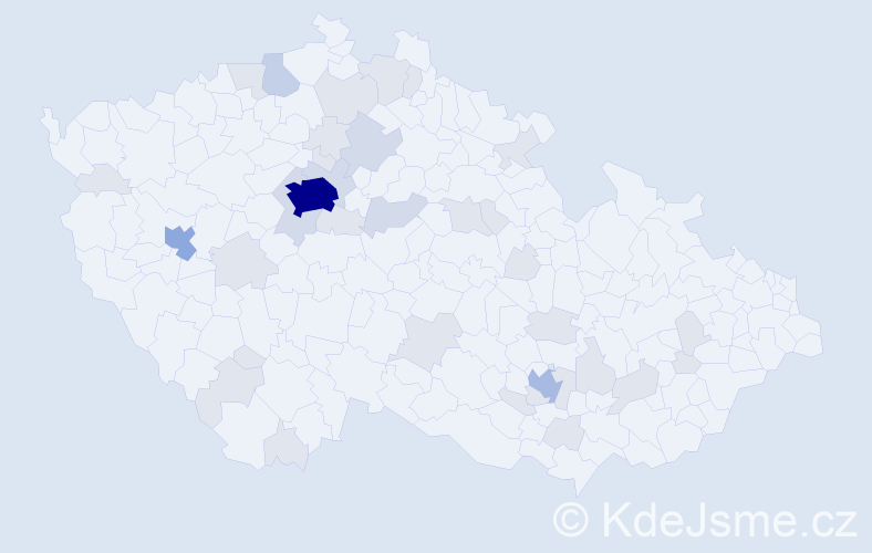 Jméno: 'Mahdalyna', počet výskytů 82 v celé ČR