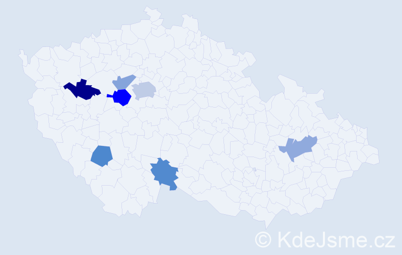 Jméno: 'Rosarie', počet výskytů 10 v celé ČR