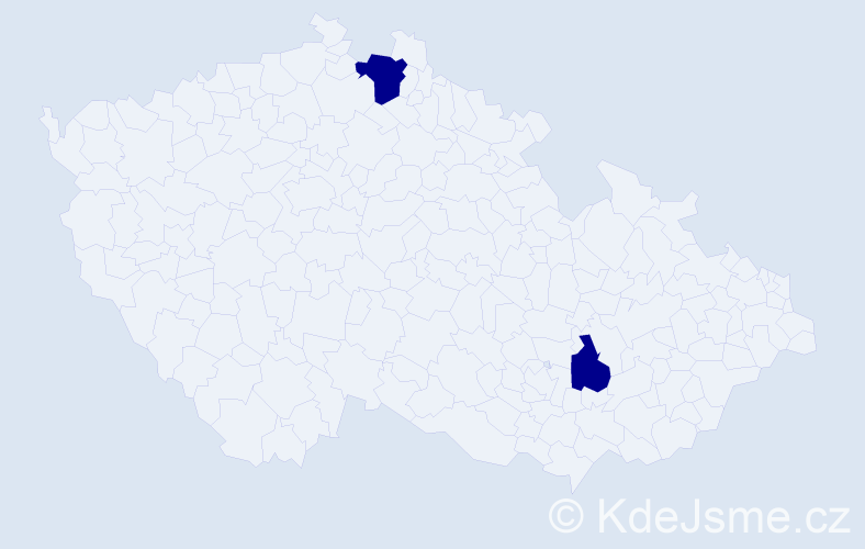 Jméno: 'Bára Viktorie', počet výskytů 2 v celé ČR