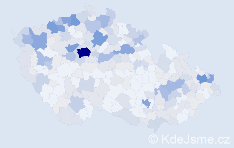 Jméno: 'Ernest', počet výskytů 764 v celé ČR