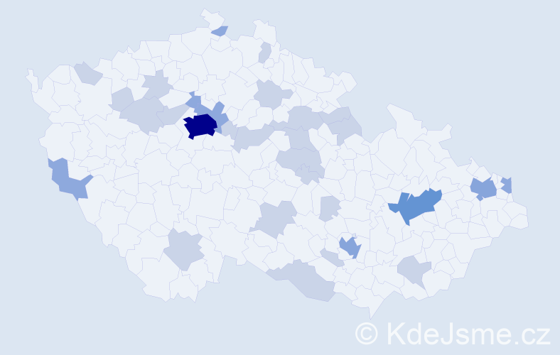 Jméno: 'Vladko', počet výskytů 55 v celé ČR